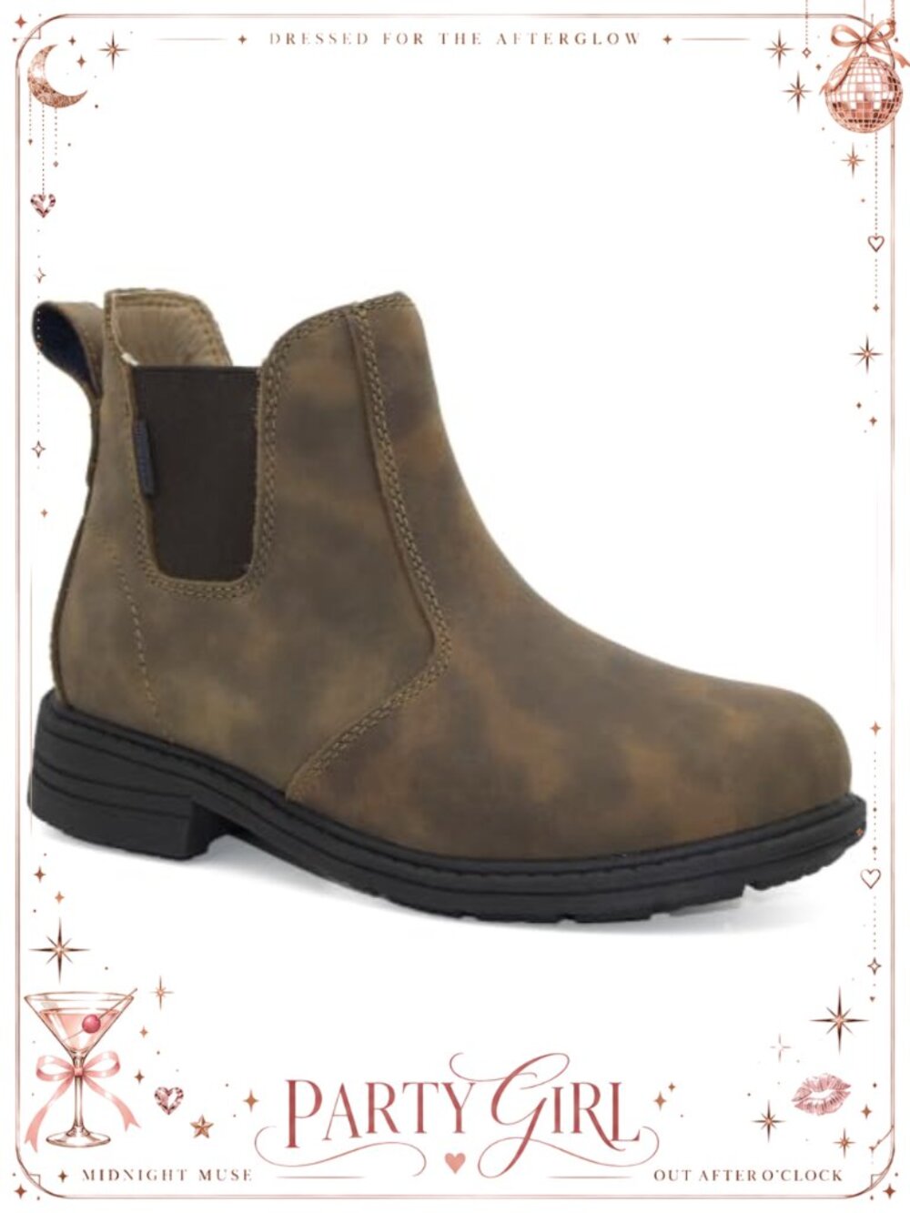 Waterproof Leather Lined Chelsea Ankle Boots Memory Foam Slip-On